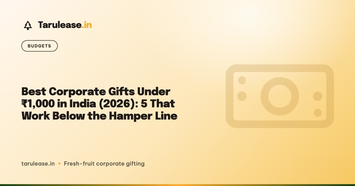 Best Corporate Gifts Under ₹1,000 in India (2026): 5 That Work Below the Hamper Line