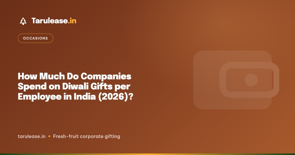 How Much Do Companies Spend on Diwali Gifts per Employee in India (2026)?